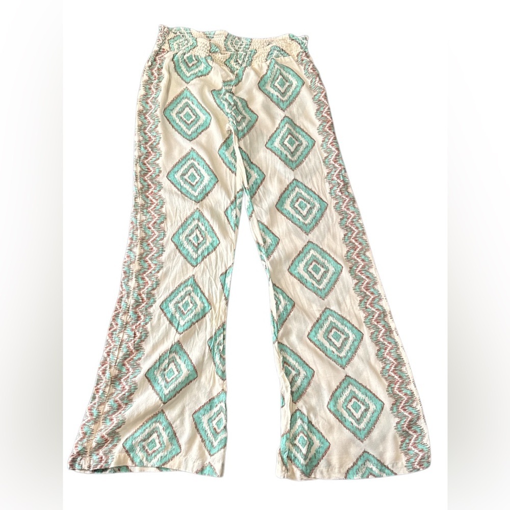 Boho Patterned Wide-Leg Pants